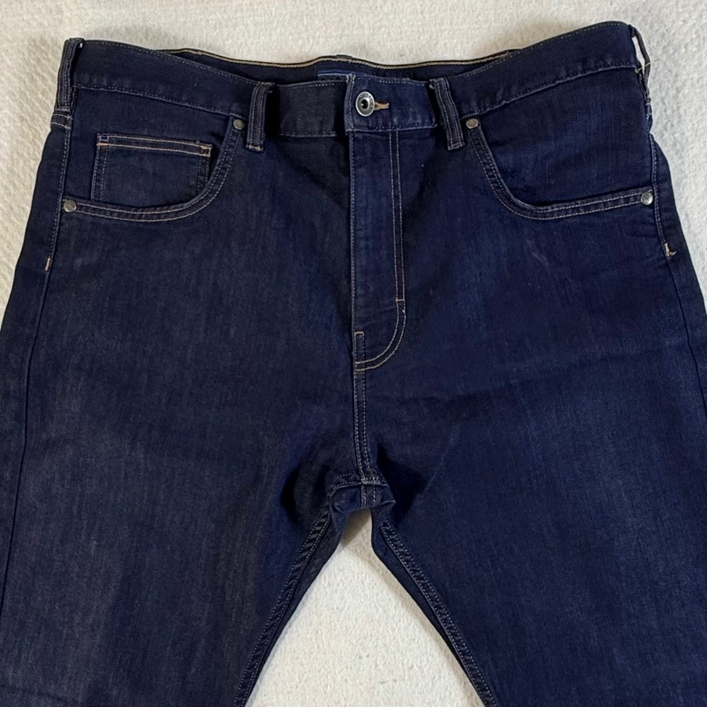 Patagonia Straight Fit Jeans Mens 36x32 Organic Cotton Stretch Dark Wash Indigo